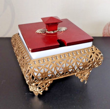 BOITE DECO - METAL DORE - AVEC