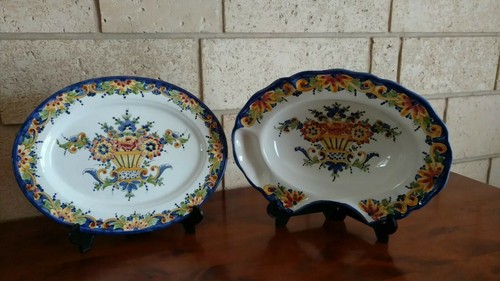 Ancien plat barbe - barbe, faience