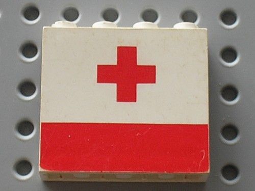 Lego panel with red cross - lego,
