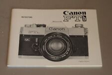 CANON: notice FTB-QL en anglais