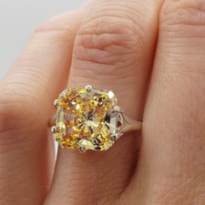 RARE BAGUE DIAMANT CHAMPAGNE