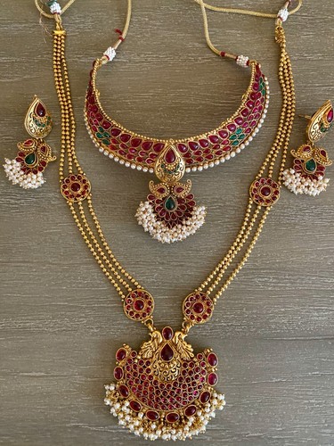 Pink and pearl kundan - and, jewelry