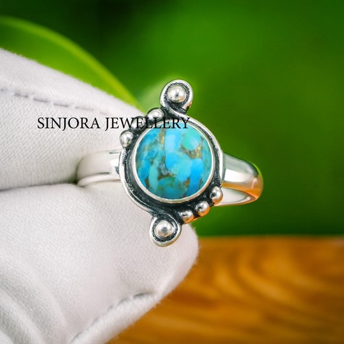 Bague cadeau cuivre turquoise