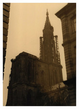 France, Strasbourg, la Cathédrale, Tirage vintage, 1954 Photo prise par Henri Le