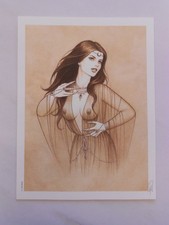 Superbe ex-libris 22 PATURAUD ( SUCCUBES )( MATA HARI ) 19x25cm signé