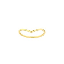 Bague En Forme De V En Or Jaune Massif 14K