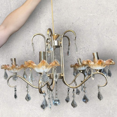 Lustre doré avec branches - lustre,