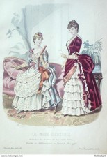 Gravure Mode illustree 1884 #