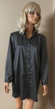Tunique chemise noire à pois