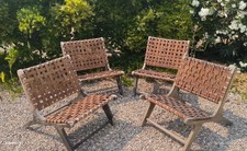 4 Fauteuils marocain marron en