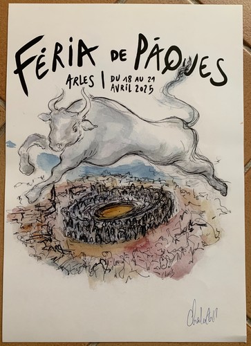 Affiche feria arles - affiche-, d'arles