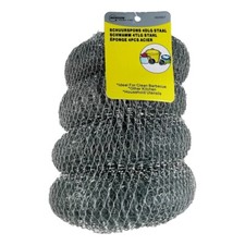 Lot éponge Grattante en Acier Tampon Grattoir à Récurer Paille de Fer 12 cm