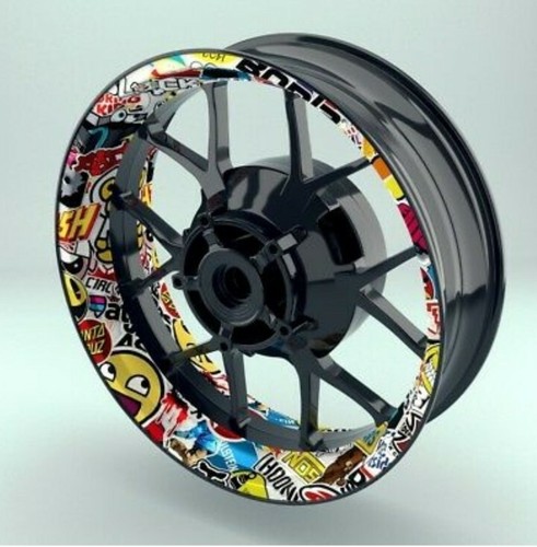 Stickers boombing jantes moto - stickers,