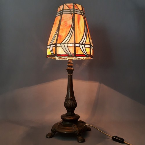 Lampe table verre sablé - de,