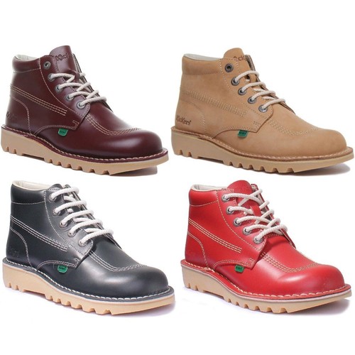 Bottes cuir lacets - cuir, À