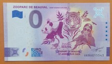 Billet zero Euro - Euro souvenir - Zoo de Beauval - 2022-1