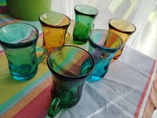 Lot de six tasses à café colorés