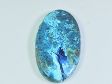 Cabochon de forme ovale shattuckite naturelle 25 x 46 x 06 mm pierre précieus...