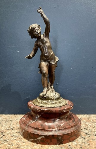 Statuette signée angelot - statuette,