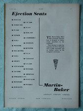 7/1953 PUB MARTIN BAKER MK.2 EJECTION SEAT SIEGE EJECTABLE ORIGINAL AD