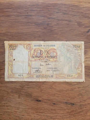 Algérie billet ancien 10 - ancien,