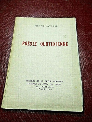 Pierre latrobe poesie - pierre,