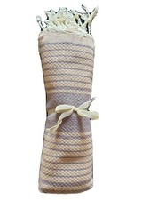 DRAP DE PLAGE, FOUTA. 100x200cm. NEUVE,  RAYURES TON  VIOLET ROSE  100 % COTON