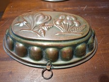 COLLECTION / ancien moule a gâteau ou tourte en cuivre