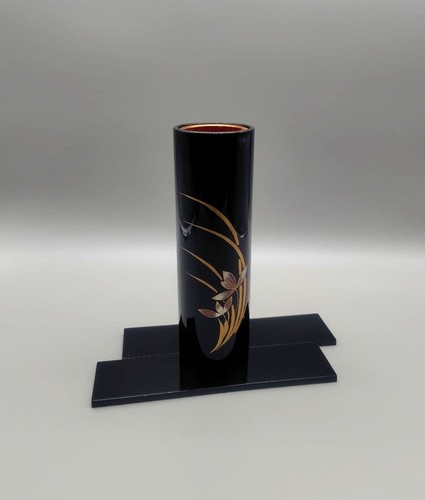 Vase cylindre japonais wajima - vase,
