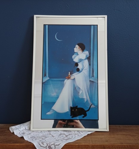Miroir pierrot vintage années - miroir,