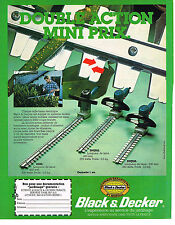 PUBLICITE ADVERTISING 114  1980  BLACK & DECKER  outillage jardinage taille-haie
