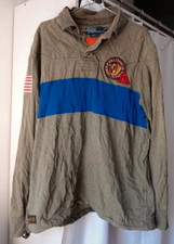 Vintage POLO RALPH LAUREN Indian head Expedition Rugby Polo Shirt Long Sleeve L