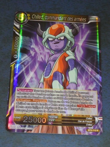 Carte rare bt2 112 chilled - rare, bt2-112