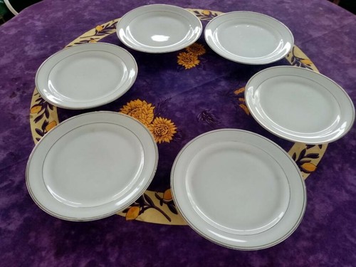 Assiettes dessert blanche - 6,