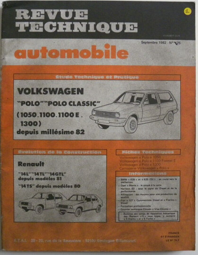 Revue technique automobile - revue,
