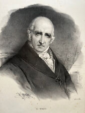 BENJAMIN WEST Portrait LITHOGRAPHIE Grevedon CHARLES MOTTE XIX°