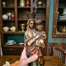 Magnifique statue de la Vierge Marie et l'Enfant, Notre-Dame de Tongres ou la Vi