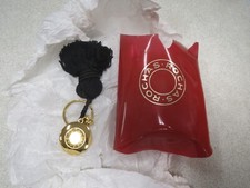 CA217 PORTE-CLE BIJOU DE SAC ROCHAS POMPOM + BOITE ET FROUFROU