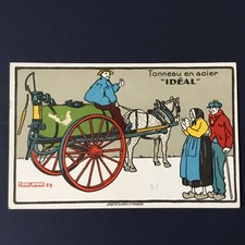 CPA Tonneau En Acier Idéal Signé Rachaud 1924 Carte Publicitaire PC Postcard