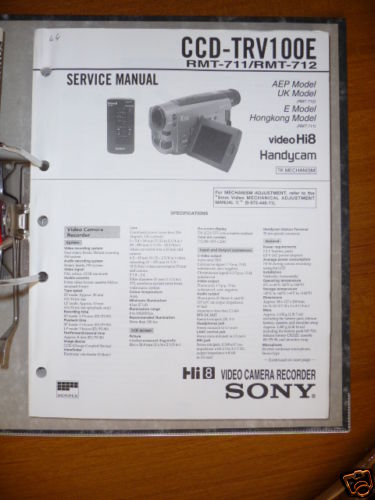 Service manuelle sony - manuelle,