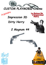 Custom Playmobil Cinéma - 2 pistolets Magnum 44 - Dirty Harry