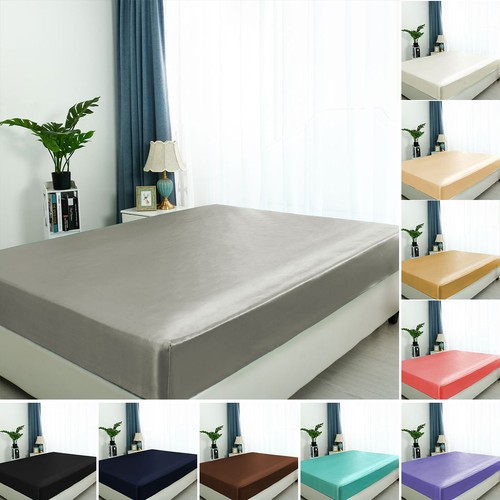 Drap satin lit avec - drap,