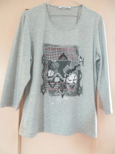 Tee shirt christine laure gris - tee,