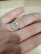 Chevalière tete lion argent - tete,