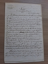 Manuscrit autographe signé Etienne Arago Nice exil 1855 maire de Paris