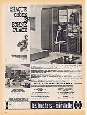 PUBLICITE ADVERTISING 015 1962 LES HUCHERS-MINVIELLE meubles