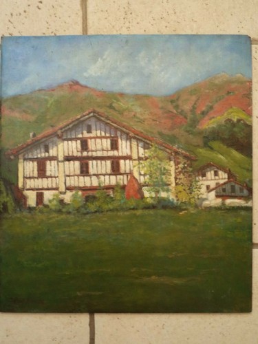 Vintage peinture pays basque - pays,