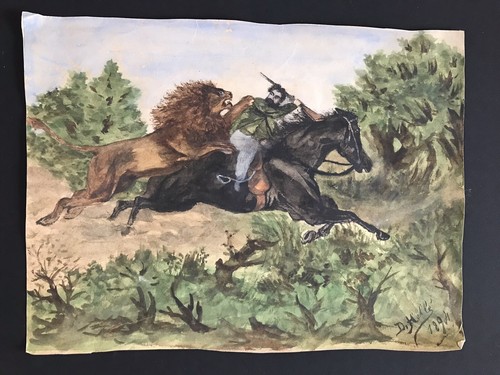 Tableau ancien aquarelle - tableau, d