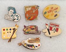 7 Pins palette peinture, peintre, arts