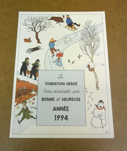 Herge carte voeux - -,